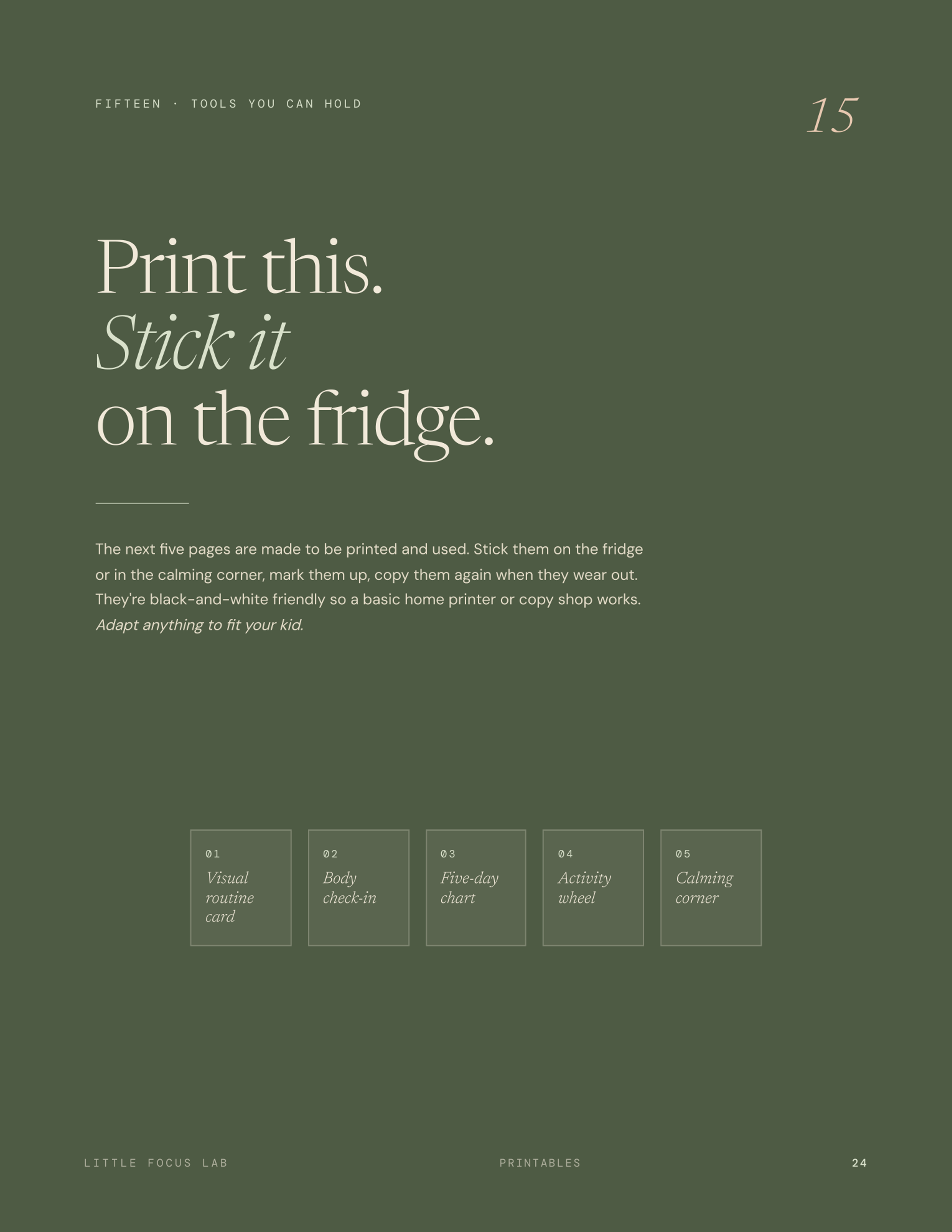 The fridge printables