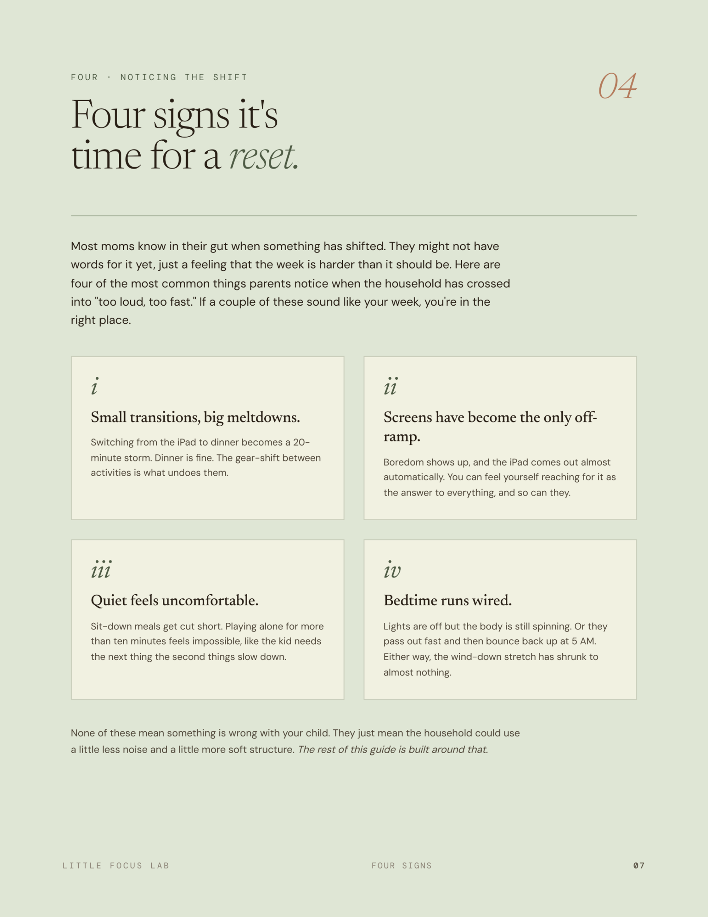 Four signs it's time for a reset